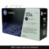 Genuine HP 05A Jumbo toner cartridge, OEM image shown for reference