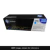 Genuine HP 125A toner cartridge, OEM image shown for reference