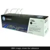 Genuine HP 128A toner cartridge, OEM image shown for reference