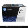 Genuine HP 14A toner cartridge, OEM image shown for reference