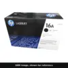Genuine HP 16A toner cartridge, OEM image shown for reference