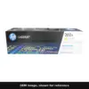 Genuine HP 202X toner cartridge, OEM image shown for reference