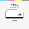 Compatible HP 206A Black Toner Cartridge, 1,350 page yield