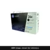 Genuine HP 26X toner cartridge, OEM image shown for reference