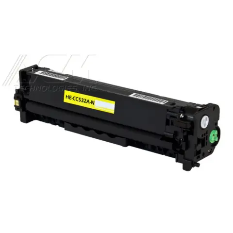 Compatible HP 304A Yellow Toner Cartridge (CC532A), compatible cartridge photo
