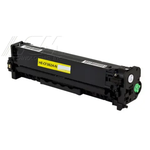 Compatible HP 312A Yellow Toner Cartridge (CF382A), compatible cartridge photo