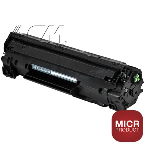 Compatible HP 36A MICR Black Toner Cartridge (CB436A), compatible cartridge photo