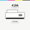 Compatible HP 410A Black Toner Cartridge, 2,300 page yield