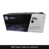 Genuine HP 49A toner cartridge, OEM image shown for reference