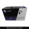 Genuine HP 51A toner cartridge, OEM image shown for reference