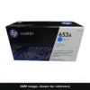Genuine HP 653A toner cartridge, OEM image shown for reference