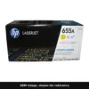 Genuine HP 655A toner cartridge, OEM image shown for reference