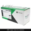Genuine Lexmark 601 toner cartridge, OEM image shown for reference