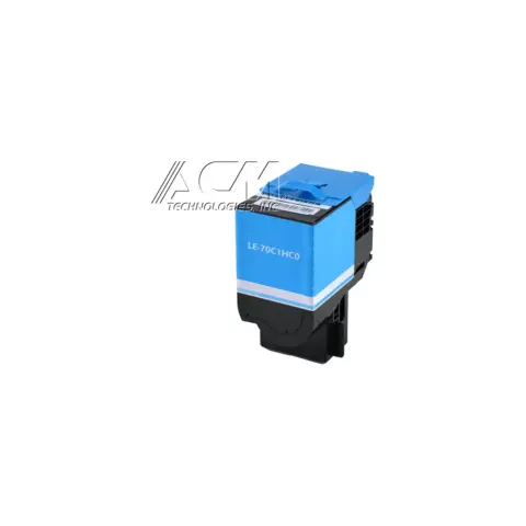 Compatible Lexmark 701HC Cyan High Yield Toner Cartridge (70C1HC0), compatible cartridge photo