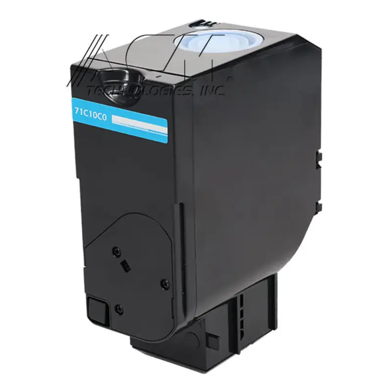 Compatible Lexmark 71C10C0 Cyan Toner Cartridge, compatible cartridge photo