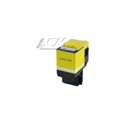 Compatible Lexmark 801HY Yellow High Yield Toner Cartridge (80C1HY0), compatible cartridge photo