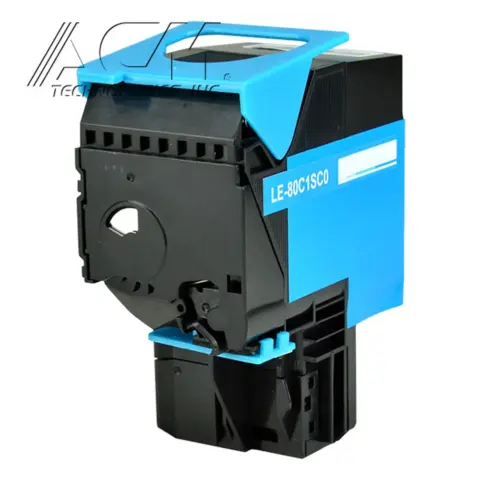 Compatible Lexmark 801SC Cyan Toner Cartridge (80C1SC0), compatible cartridge photo