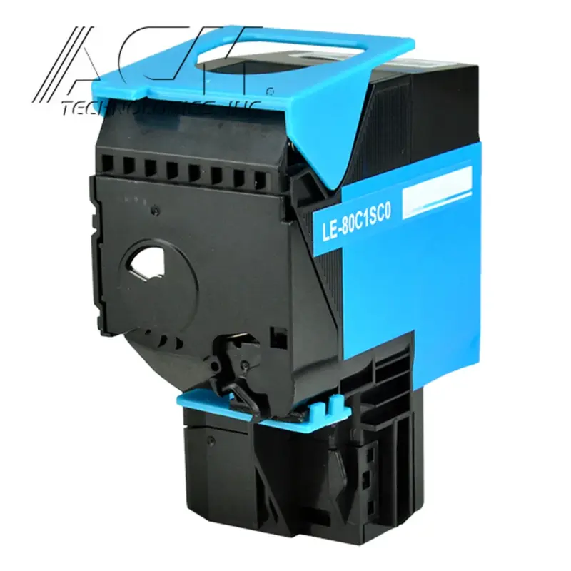 Compatible Lexmark 801SC Cyan Toner Cartridge (80C1SC0), compatible cartridge photo