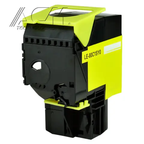Compatible Lexmark 801SY Yellow Toner Cartridge (80C1SY0), compatible cartridge photo