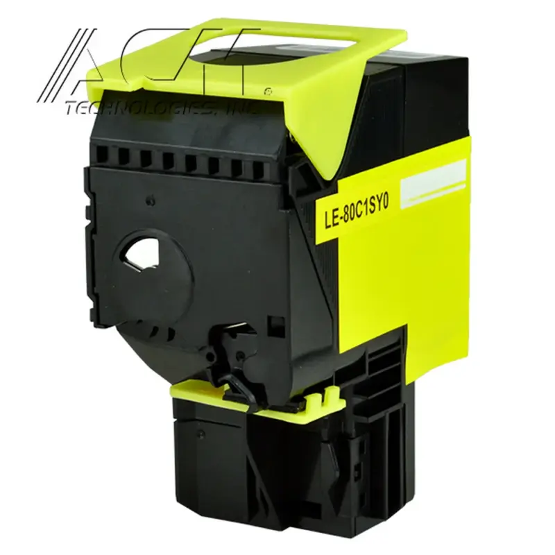 Compatible Lexmark 801SY Yellow Toner Cartridge (80C1SY0), compatible cartridge photo