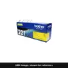 Genuine Brother TN221Y toner cartridge, OEM image shown for reference