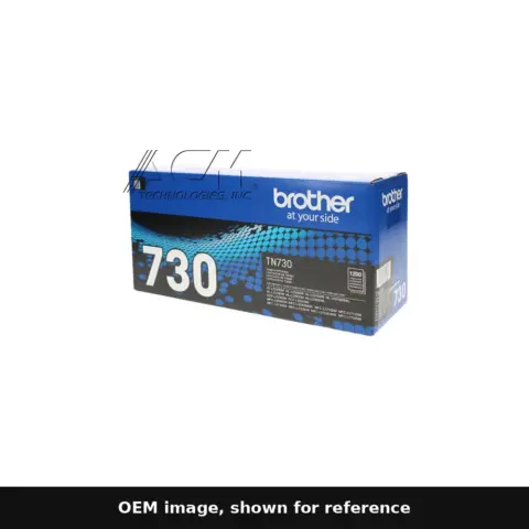 Genuine Brother TN730 packaging, OEM image shown for reference