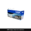 Genuine Brother TN760 packaging, OEM image shown for reference